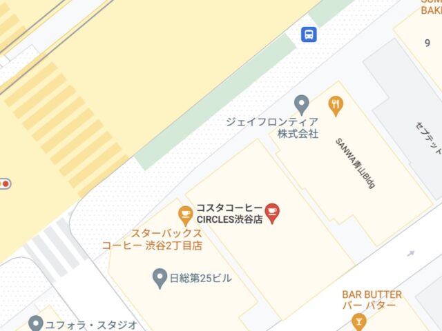 コスタコーヒー渋谷店の地図